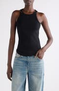 Courrèges Buckle '90s Stretch Cotton Rib Tank