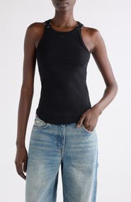 Courrèges Buckle '90s Stretch Cotton Rib Tank