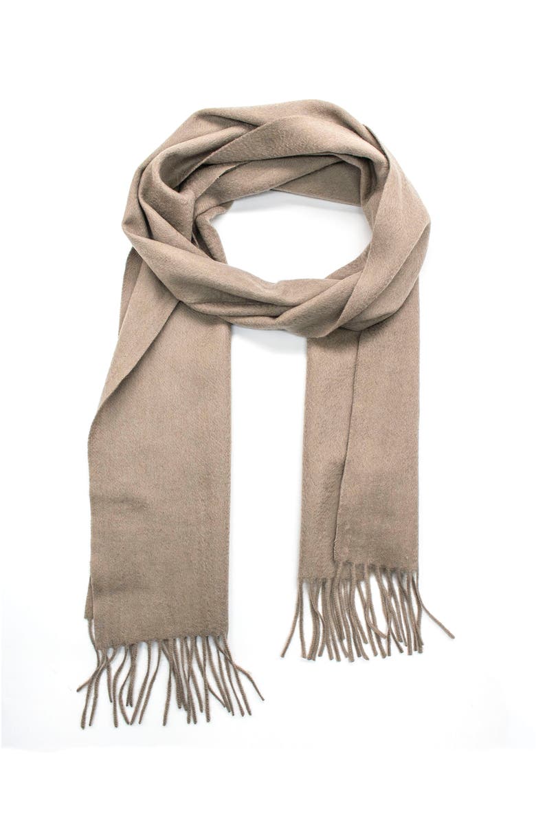 Portolano Cashmere and Wool scarf with fringes, Main, color, 