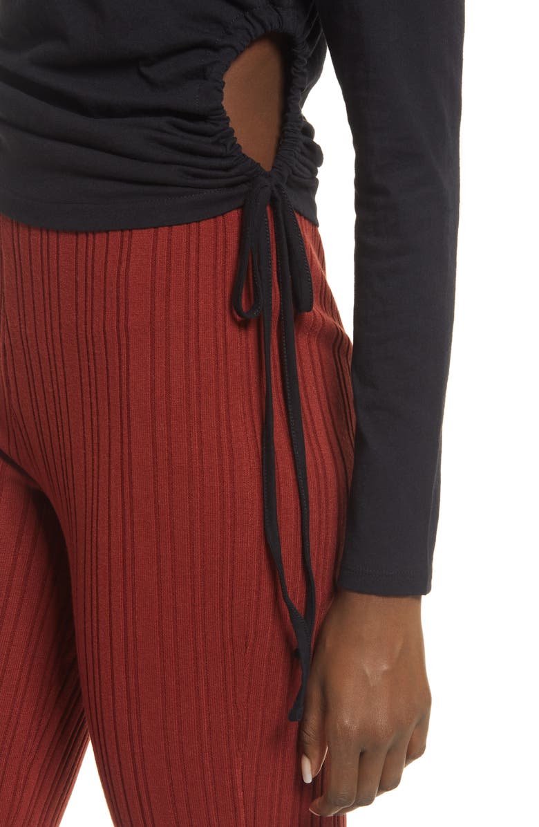 Open Edit Side Cutout Knit Top, Alternate, color, 