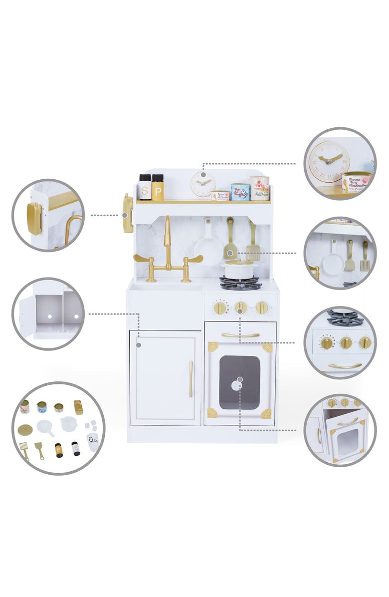 Teamson Kids Little Chef Versailles Classic Kitchen Playset, Alternate, color, White