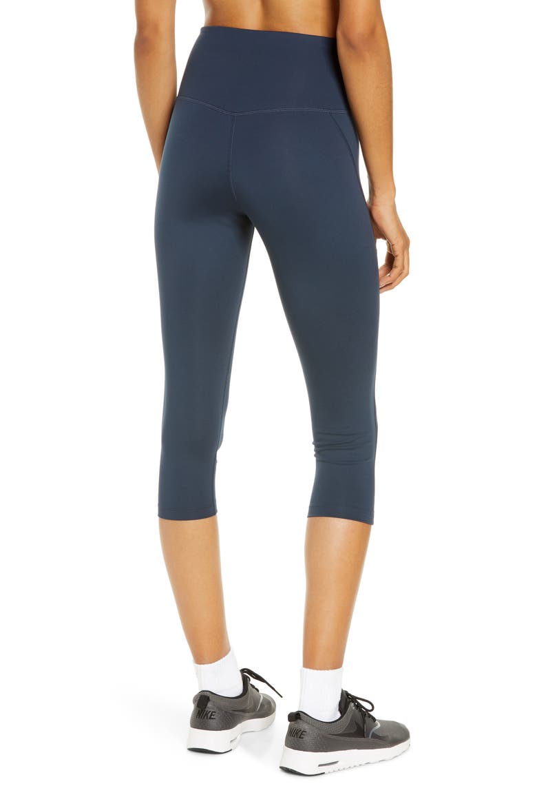 High Waist Capri Leggings, Alternate, color, MIDNIGHT