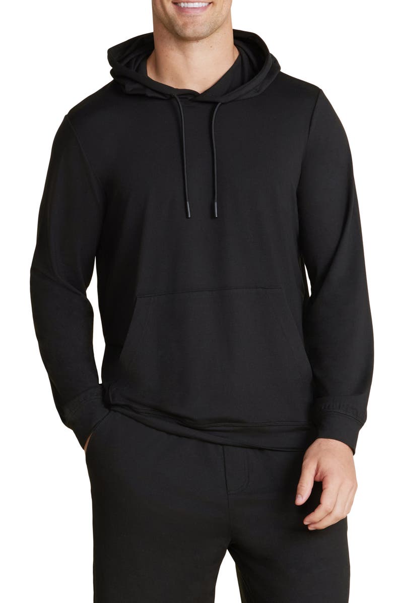 Barefoot Dreams<sup>®</sup> Malibu Collection<sup>®</sup> Butterchic Knit<sup>®</sup> Hoodie, Main, color, Black