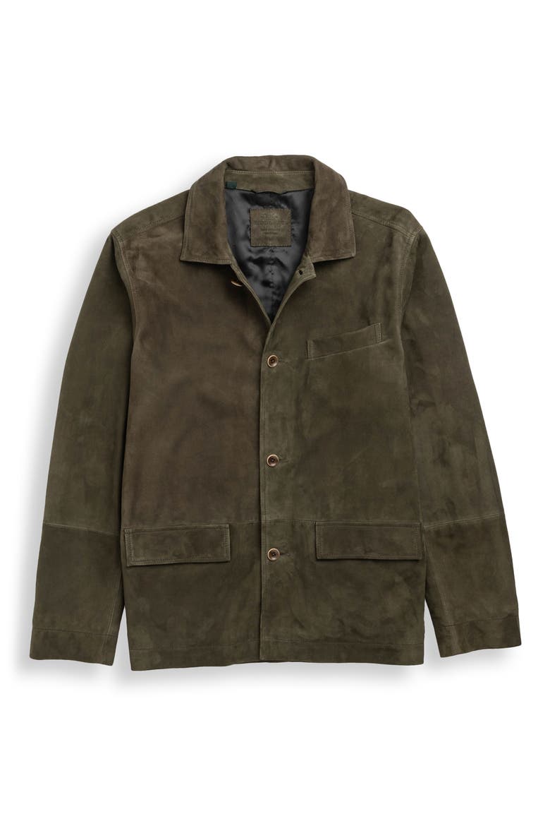 Somerset Suede Shirt Jacket, Alternate, color, OLIVE