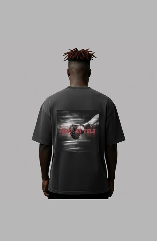 Blvck X Ufc Acid Wash Tee In Gray