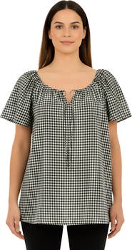 Roaman's Plus Size Peasant Blouse