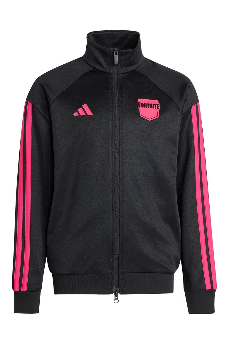 x Fortnite Kids' Track Jacket, Main, color, BLACK/ REAL MAGENTA