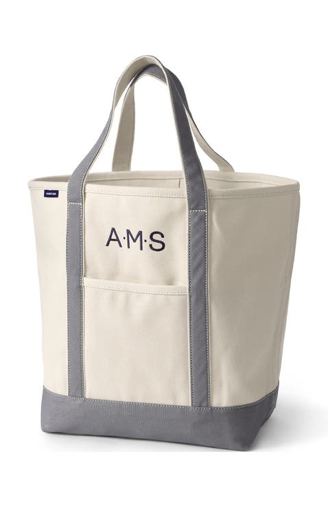 Open Top Canvas Tote Bag