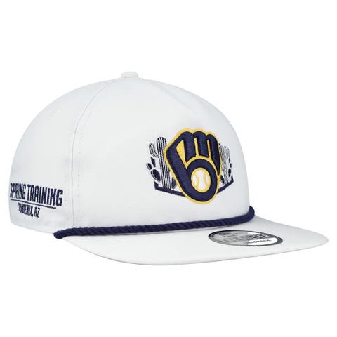 Men's New Era  White Milwaukee Brewers 2025 Spring Training Palm Golfer Snapback Hat