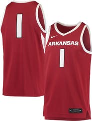 Nike Men's Nike #1 Crimson Arkansas Razorbacks Replica Jersey