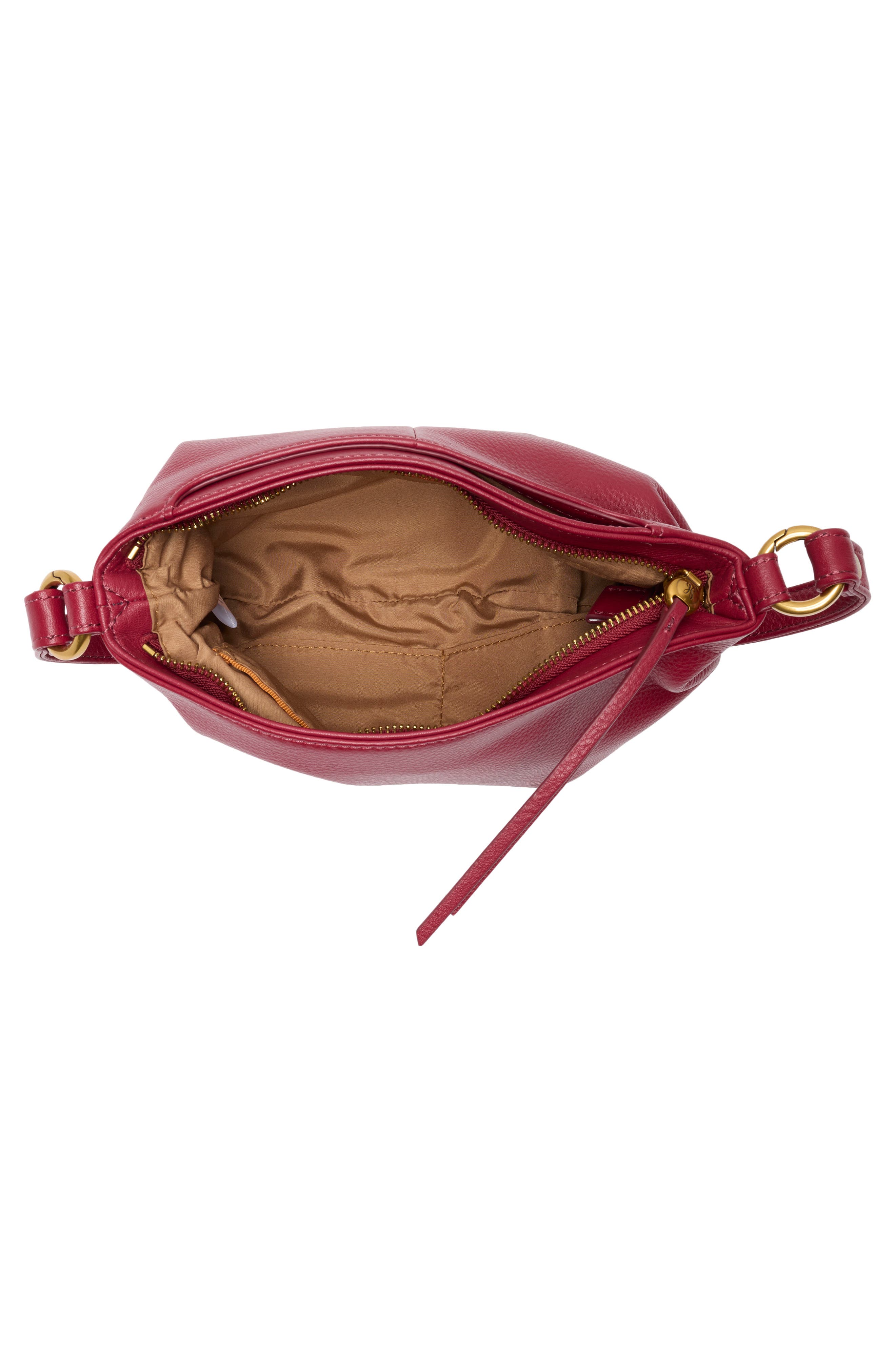 Pier Leather Baguette, Alternate, color, SANGRIA
