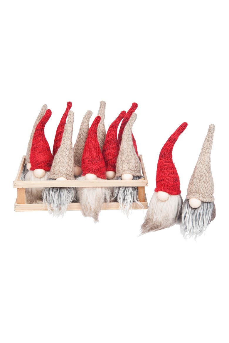 Mini Knit Hat Christmas Xmas Gnome In Crate A/12, Main, color, Off-White