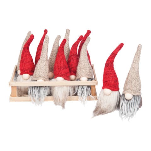 Mini Knit Hat Christmas Xmas Gnome In Crate A/12