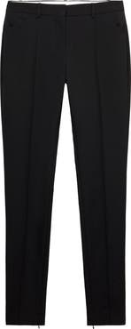 MANGO Hem Slit Wool Blend Trousers