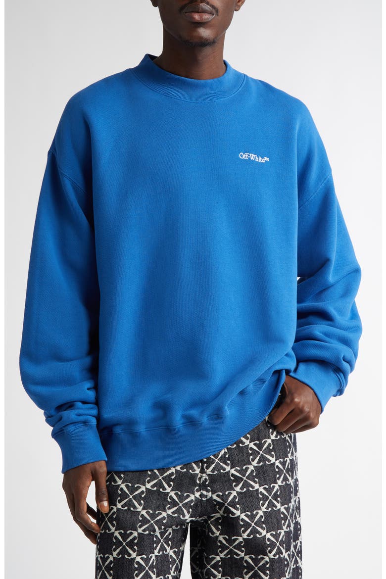 Boro Arrow Oversize Skate Crewneck Sweatshirt, Main, color, BLUE - MULTICOLOR