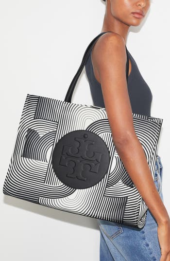 Ella Patent Nylon Tote