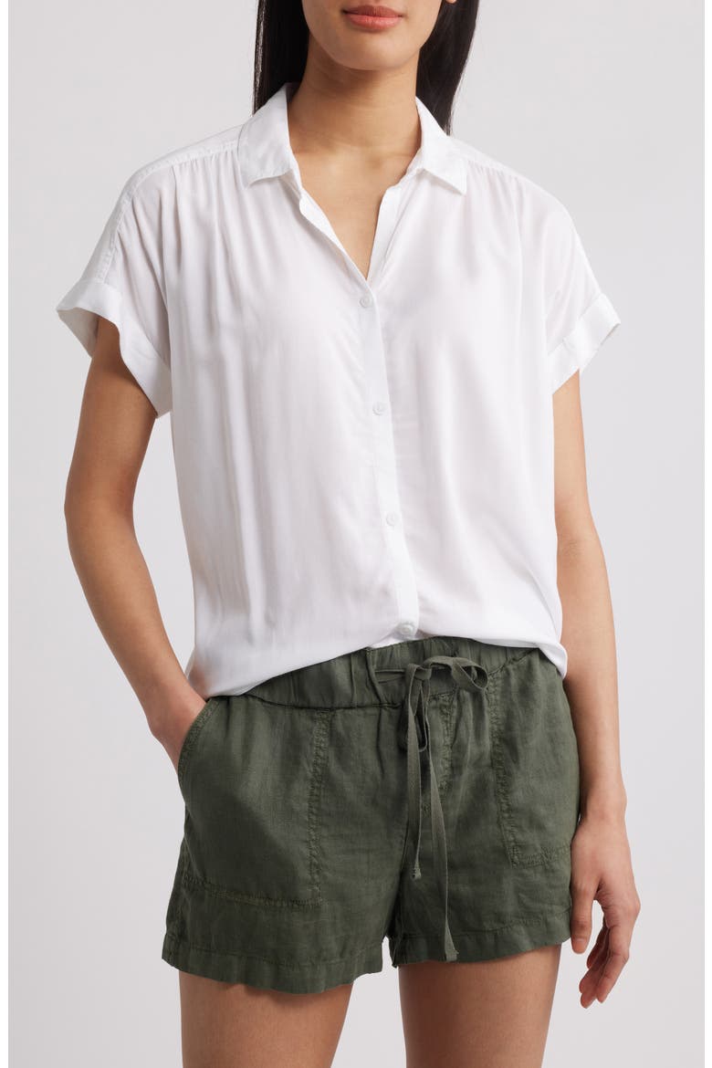 Dara Button-Up Shirt, Main, color, WHITE