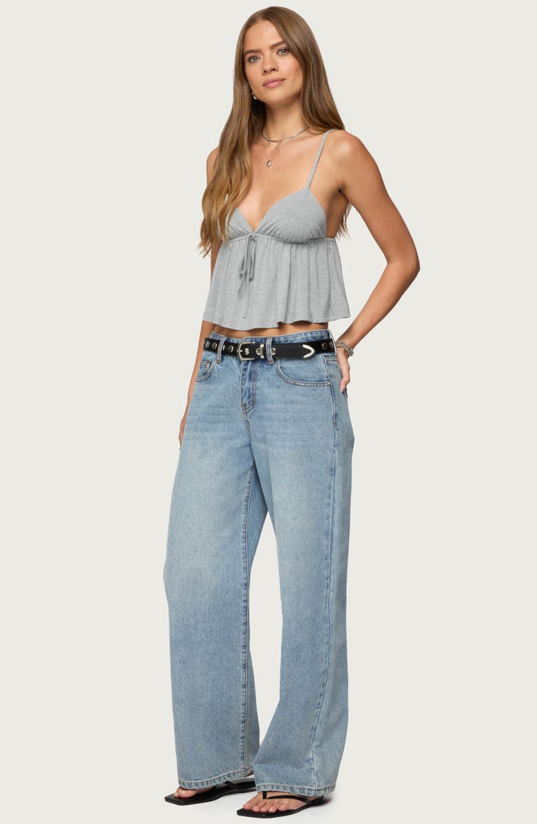 EDIKTED Sunrise Babydoll Camisole, Alternate, color, Light-Gray-Melange