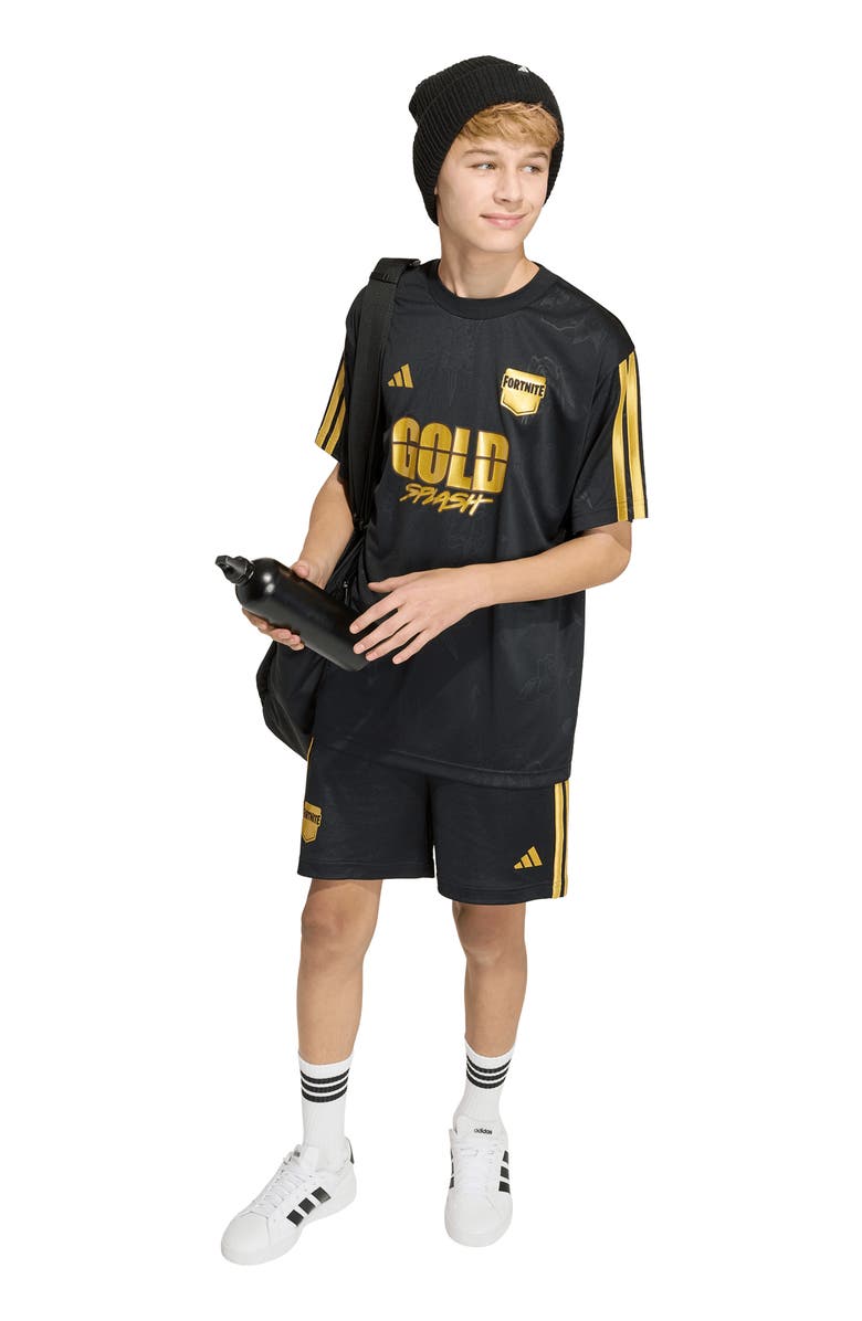 adidas Originals x Fortnite Kids' Midas Jersey, Alternate, color, Black