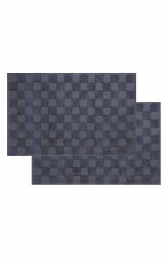 DePera Waffle Terry 2-Piece Turkish Cotton Bath Mat Set