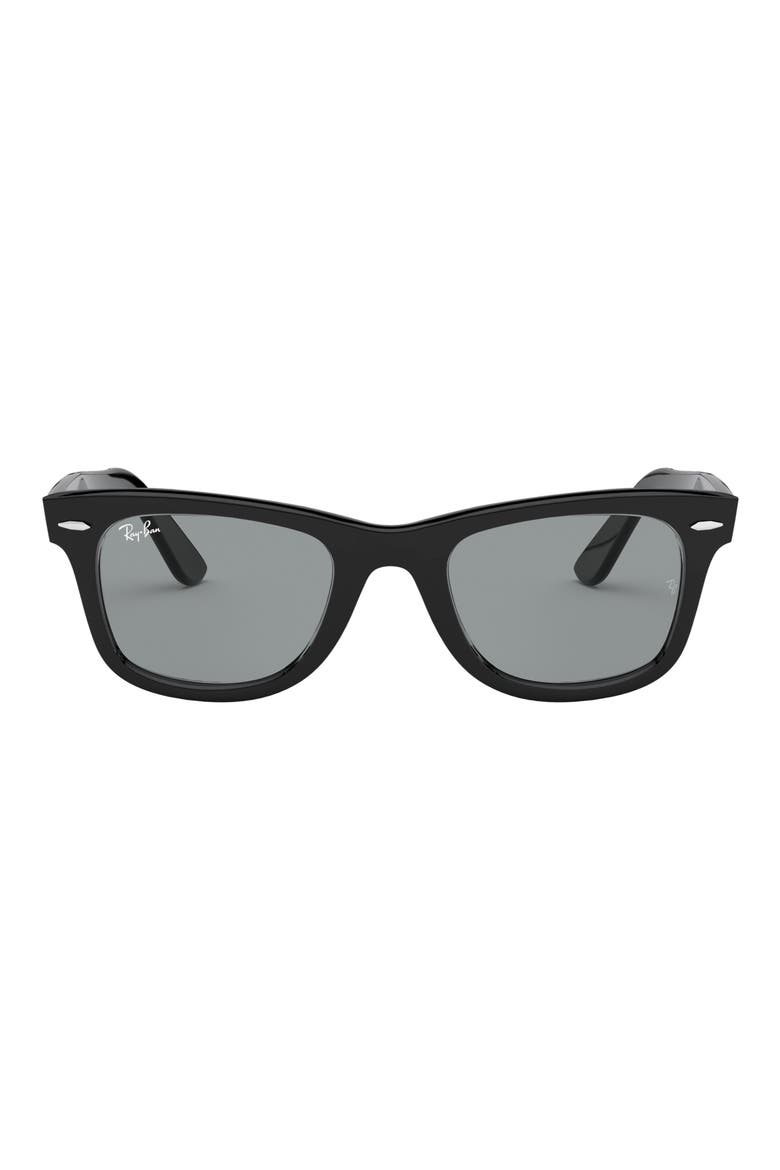 52mm Square Sunglasses, Main, color, BLACK / GREEN