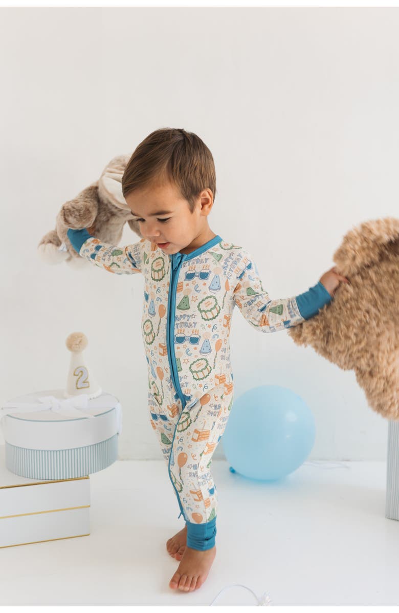 In My Jammers Birthday Zipper Romper, Alternate, color, Cream