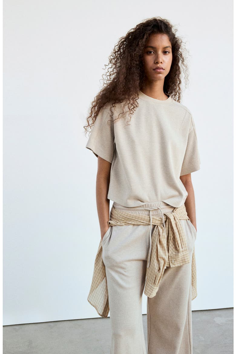 Pull-On Straight Leg Pants, Alternate, color, ECRU