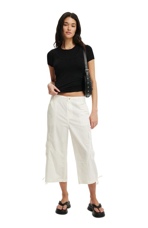 Cotton On Sheer Layer Crew Short Sleeve In Black