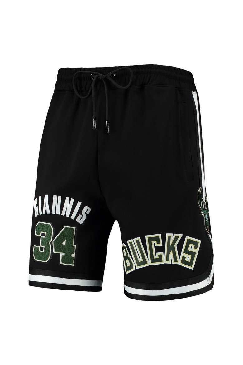 Men's Pro Standard Giannis Antetokounmpo Black Milwaukee Bucks Player Replica Shorts, Alternate, color, Black