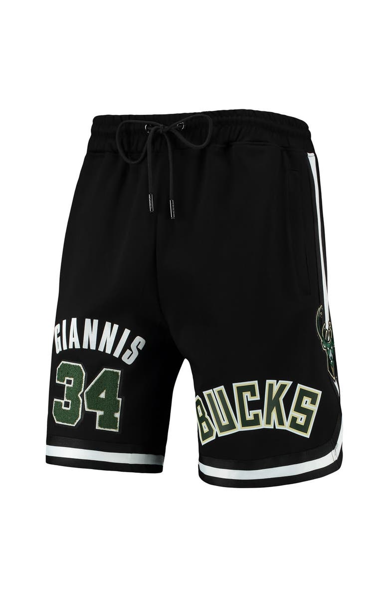 PRO STANDARD Men's Pro Standard Giannis Antetokounmpo Black Milwaukee Bucks Player Replica Shorts, Alternate, color, 