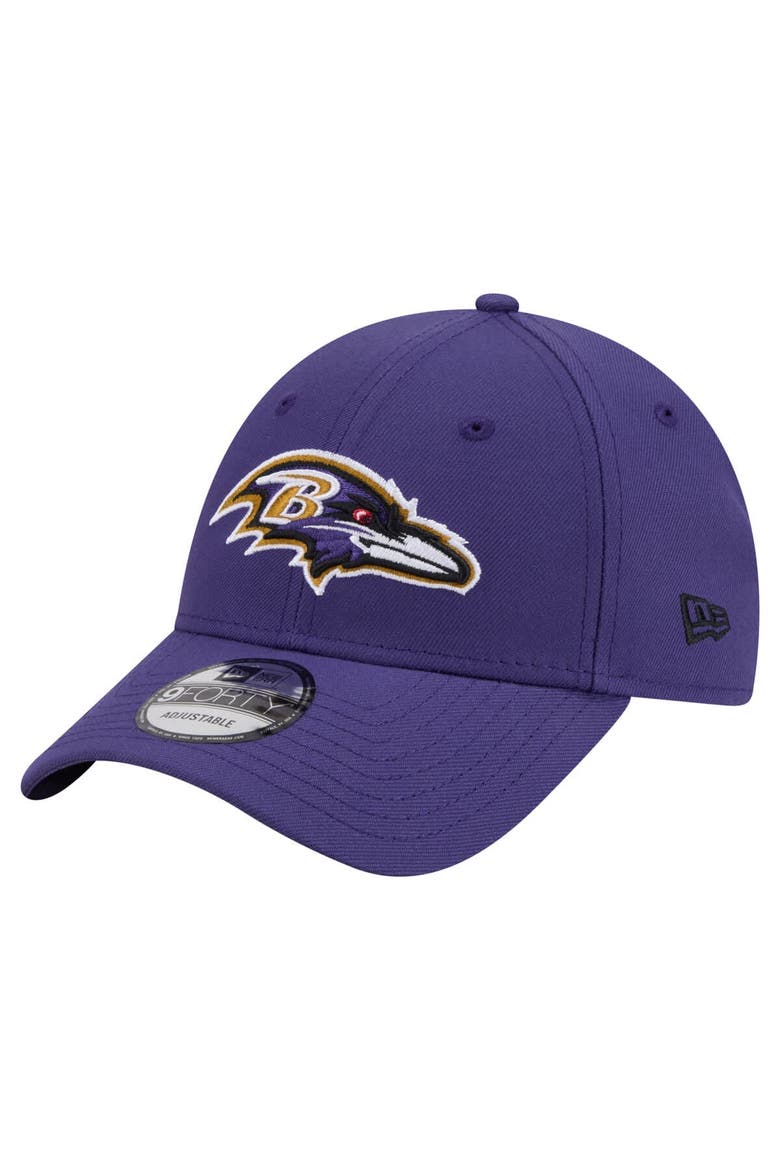 Men's New Era  Purple Baltimore Ravens Core Team 9FORTY Adjustable Hat, Main, color, Purple