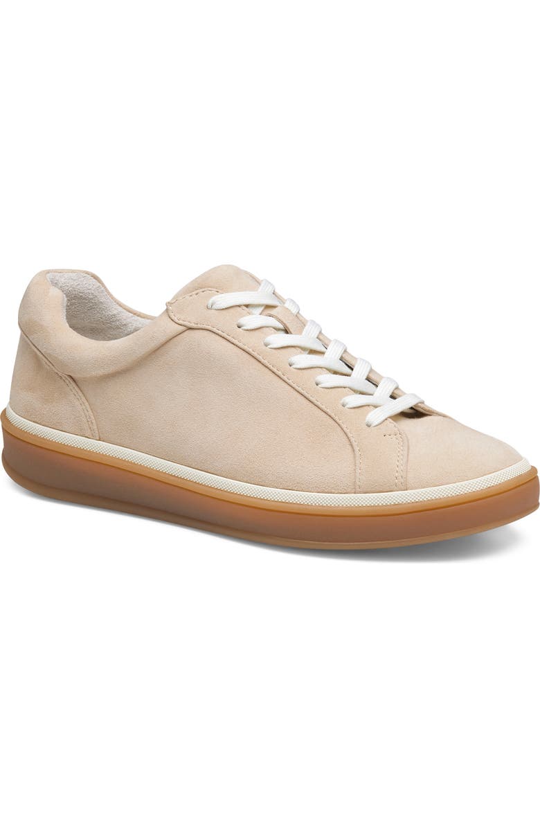 Johnston & Murphy Ashley Sneaker, Main, color, Sand Kid Suede