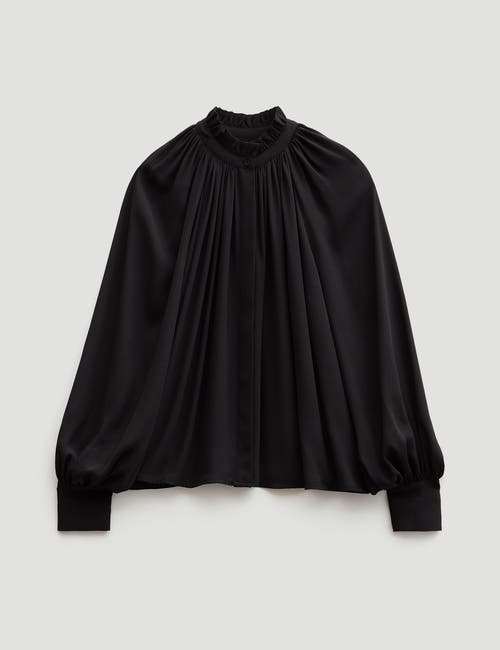 Hush Fleur Floaty Chiffon Blouse In Black