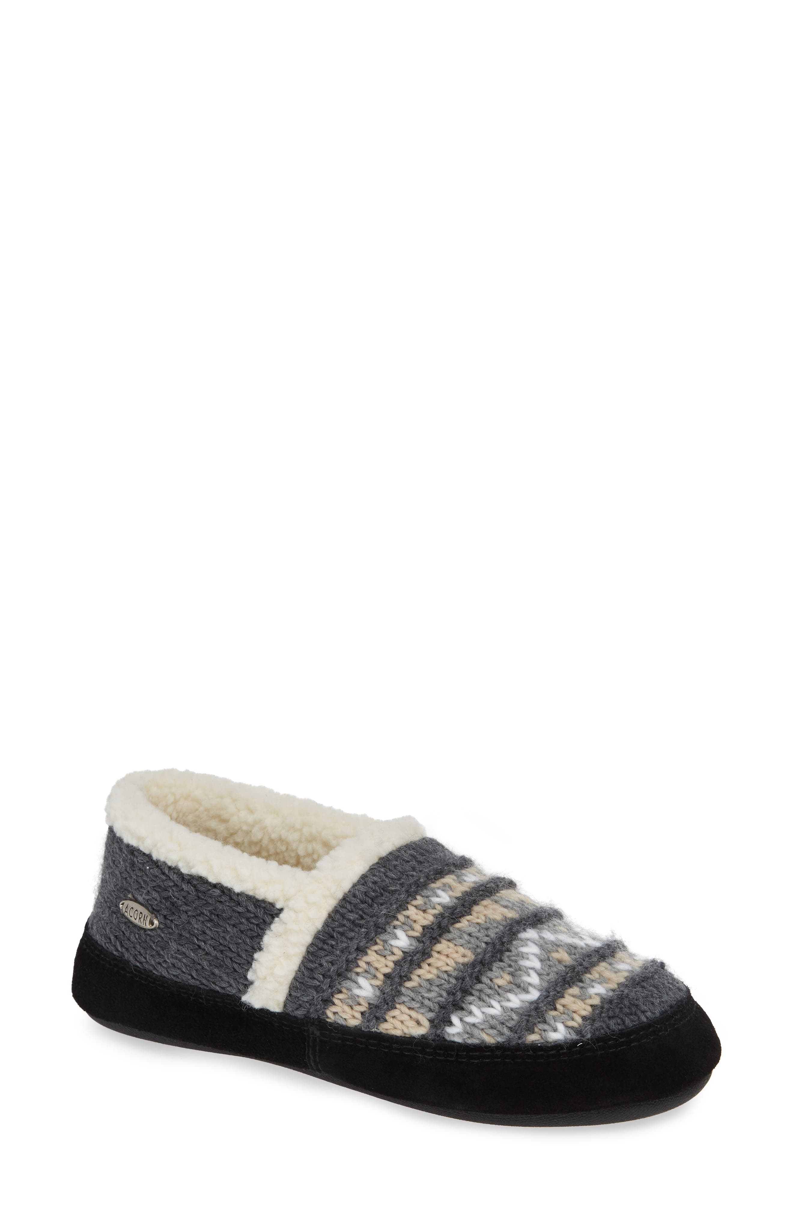 Acorn Nordic Faux Fur Moc Slipper, Main, color, 