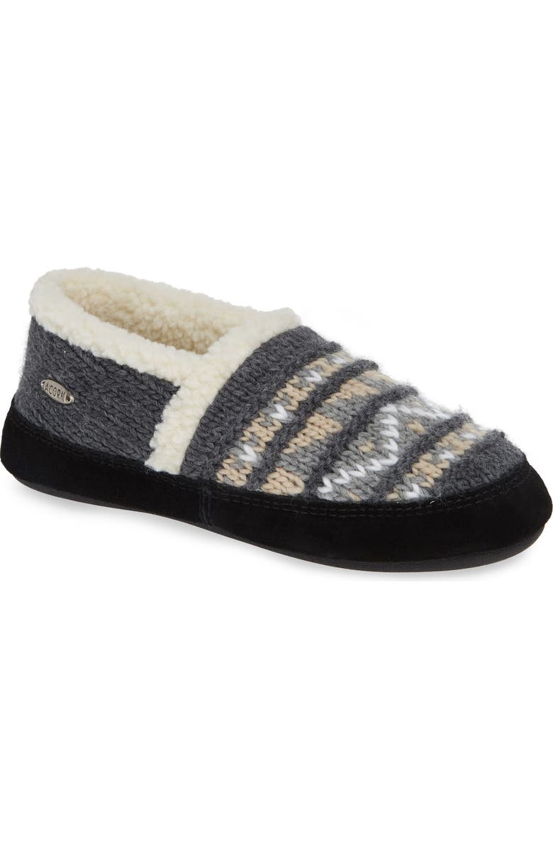 Acorn Nordic Faux Fur Moc Slipper, Main, color,