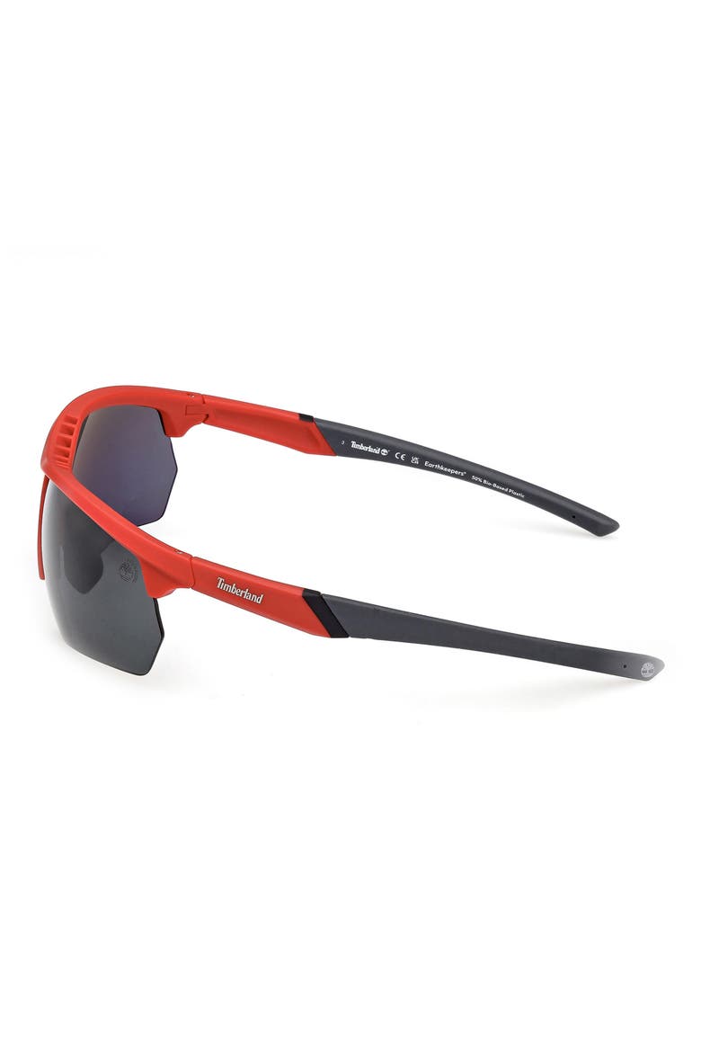 73mm Sunglasses, Alternate, color, MATTE RED / SMOKE POLARIZED