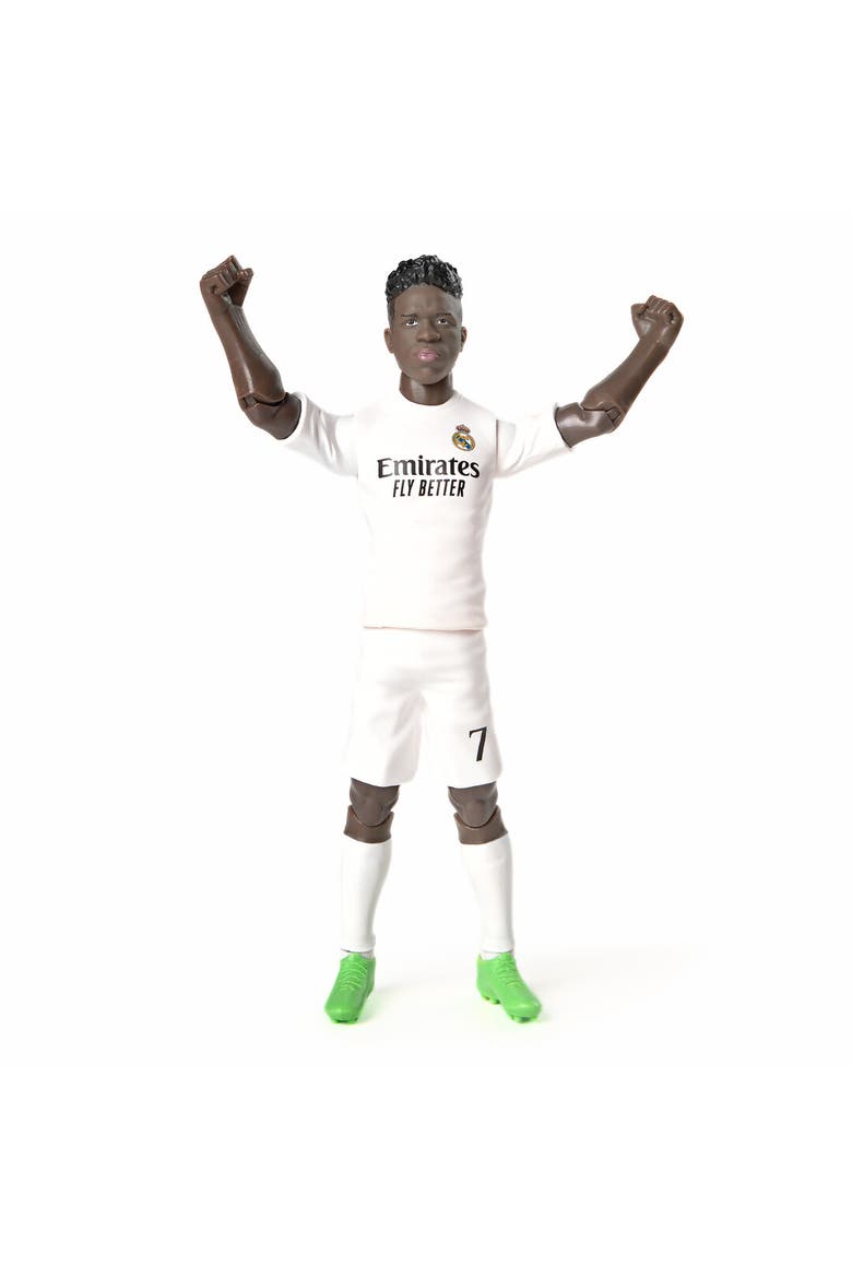 SOCKERS Real Madrid CF Vinicius Junior 8" Collectible Soccer Action Figure, Alternate, color, White