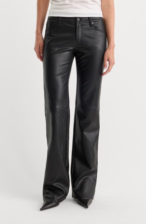 Better Than Leather Low Rise Bootcut Faux Leather Pants