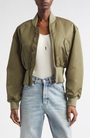 Saint Laurent Crop Bomber Jacket