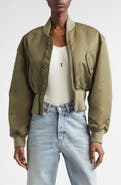 Saint Laurent Crop Bomber Jacket