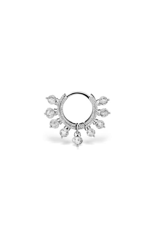 Maria Tash Diamond Coronet Hoop Earring In Metallic