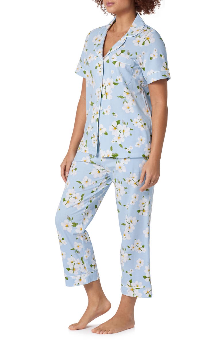 BedHead Pajamas Stretch Cotton Jersey Pajamas, Alternate, color, Magnolia Breeze