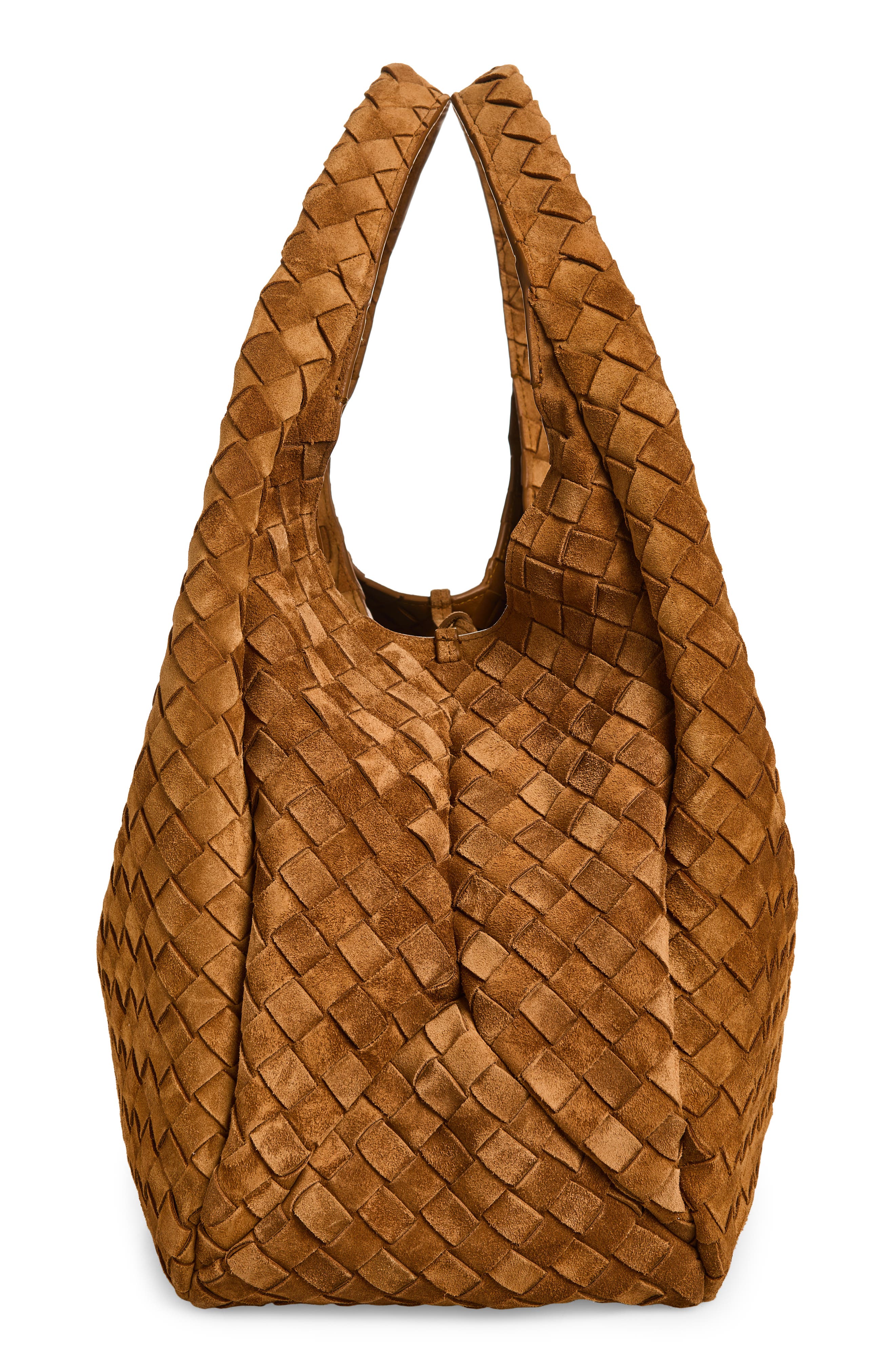 Bottega Veneta Large Campana Sue Shoulder Bag, Alternate, color, 2599 Amber-M Brass