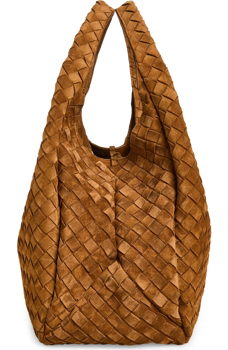 Bottega Veneta Large Campana Sue Shoulder Bag, Alternate, color, 2599 Amber-M Brass