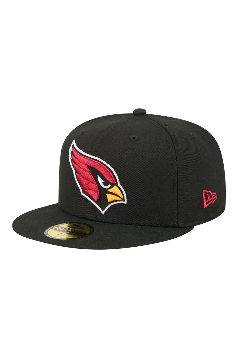 Men's New Era Black Arizona Cardinals 59FIFTY Fitted Hat, Main, color, Black