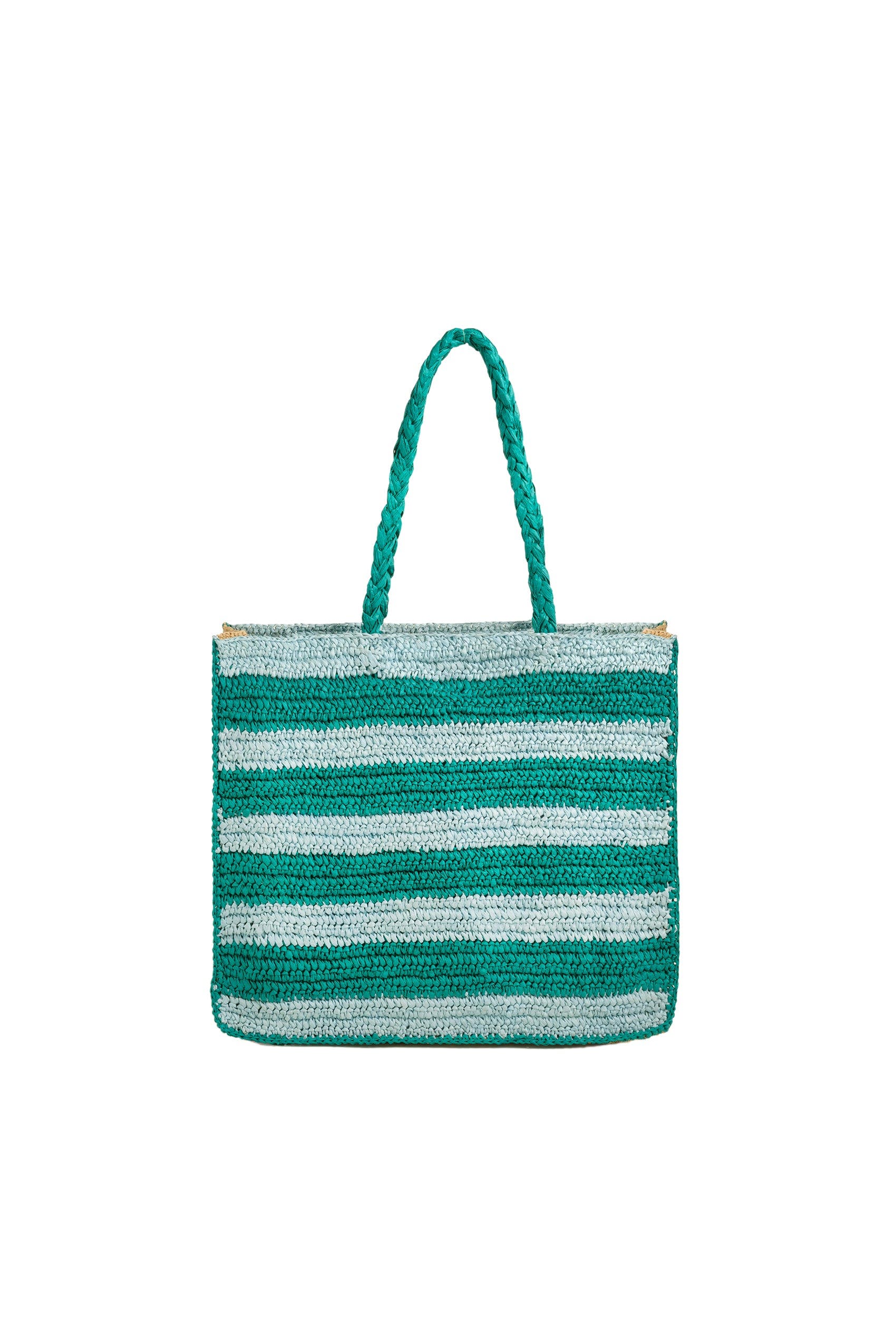 Delhi 100% Raffia Shoulder Bag 17X14 In, Main, color, Blue-Green