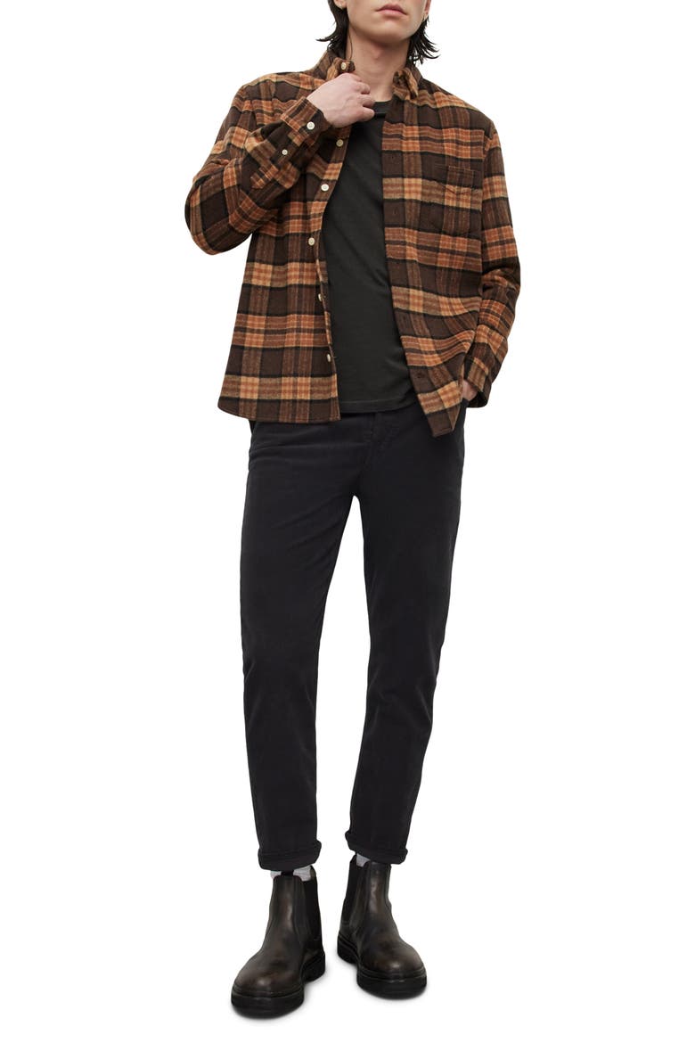 Jack Crop Tapered Corduroy Jeans, Alternate, color, WASHED BLACK