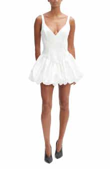 Bardot Oria Bubble Hem Satin Minidress