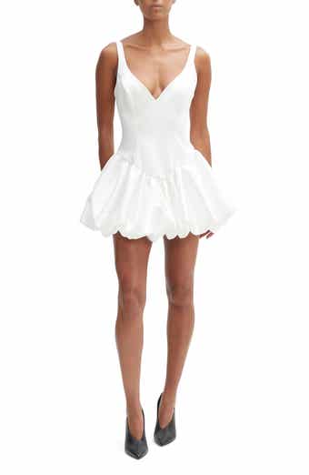 Bardot Oria Bubble Hem Satin Minidress