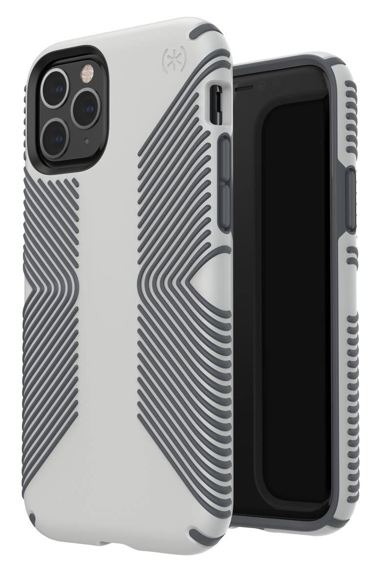 Presidio Grip iPhone 11/11 Pro/11 Pro Max Case, Alternate, color, MARBLE GREY/ ANTHRACITE GREY